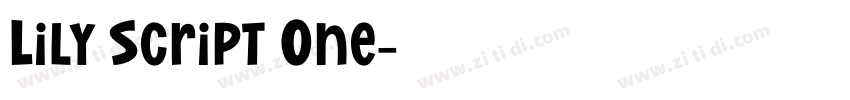 Lily Script One字体转换